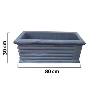 bac a fleur rectangulaire en beton Ref Bet02