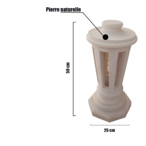 Borne lumineuse en pierre BLP01