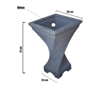 Pot de fleur extérieur en béton PB05