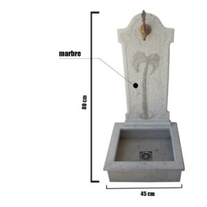 Fontaine murale pour jardin en marbre FMM02