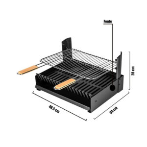 Grilloir barbecue fonte à poser ou encastrer