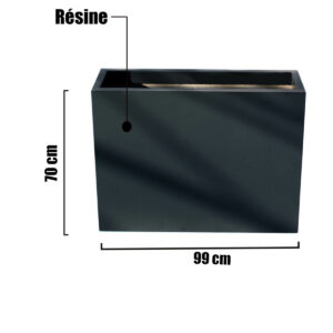 Bac à plante Rectangulaire en résine PRC04