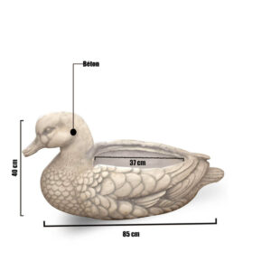 bac en forme de canard en beton