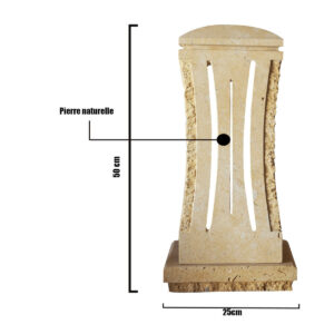 Borne éclairage extérieur en pierre BEP06