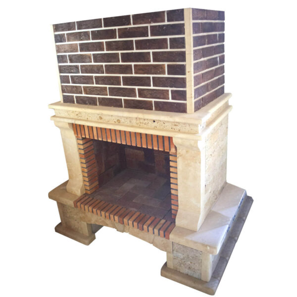 cheminée décorative en pierre CDP01