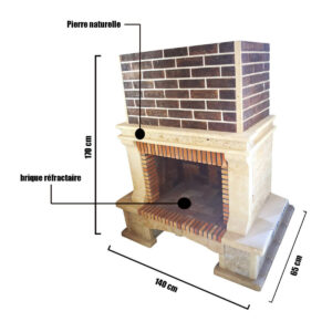 Cheminée décorative en pierre pour Foyer CDP01