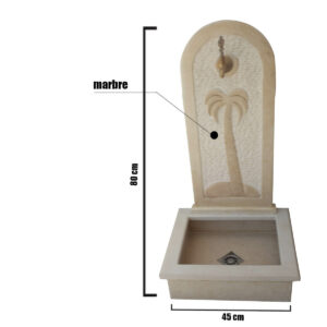 Fontaine murale en marbre pour jardin FMM01