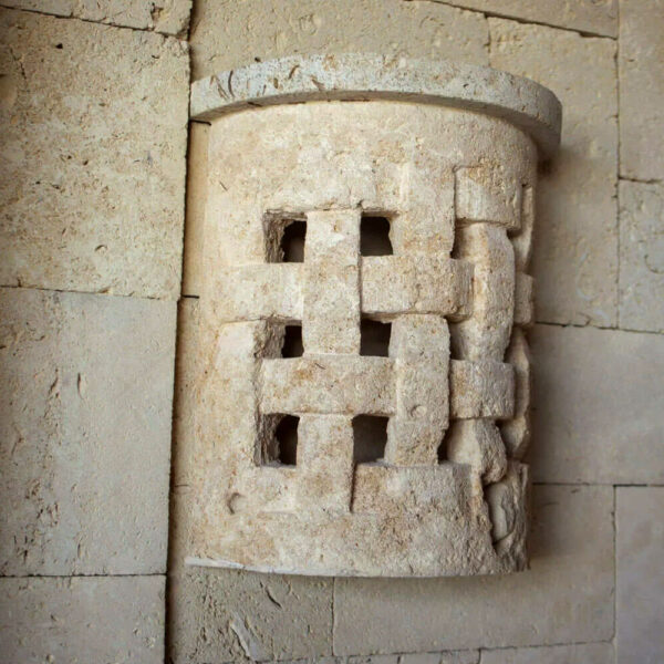 Applique murale extérieur en pierre coquillage couv