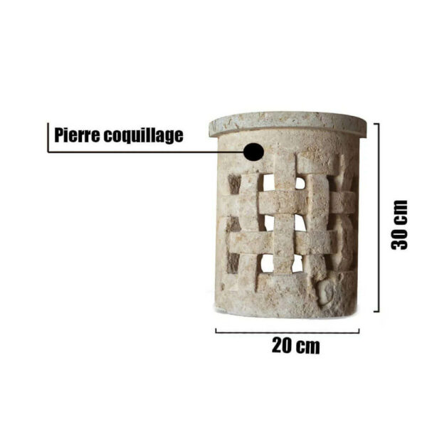 Applique murale extérieur en pierre coquillage dim