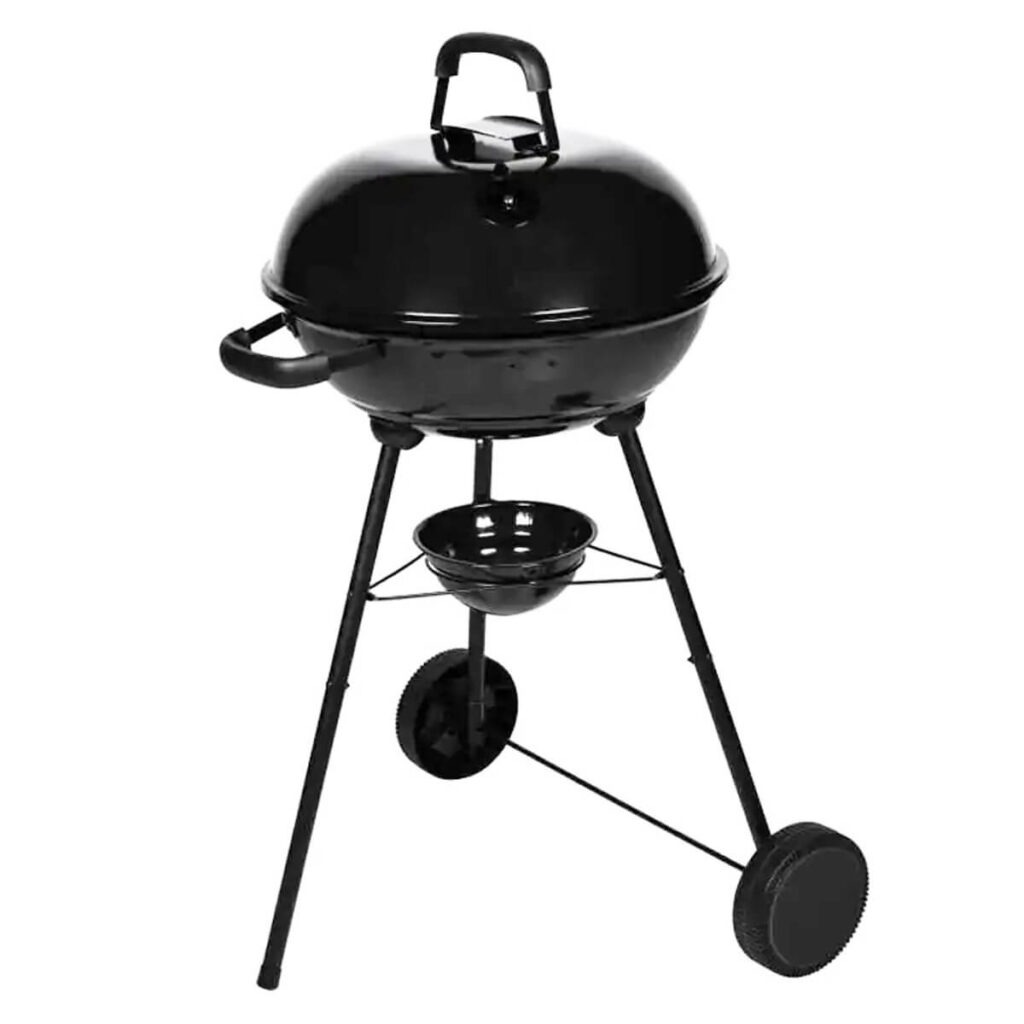 Relaxdays 10017881 Barbecue à Charbon Acier Noir Pliable Portable - Idéal Plage Camping