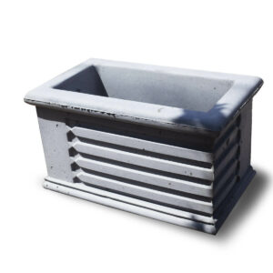 Bac a fleurs rectangulaires en béton Bet05