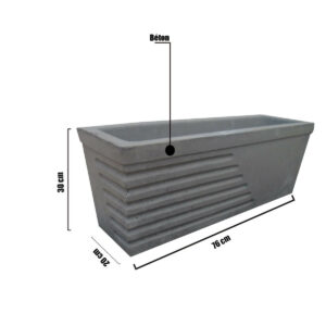 jardinière rectangulaire en béton Bet04