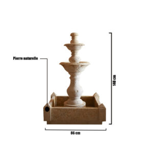 Fontaine centrale en pierre de jardin FC11