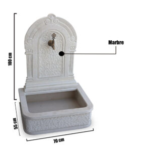 fontaine murale extérieur en marbre FMM03