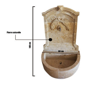 Fontaine murale en pierre pour jardin FP01