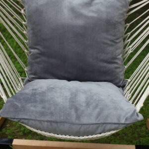 Chaise Hamac macramé avec support en bois