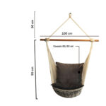 chaise suspendue macramé fait main dim