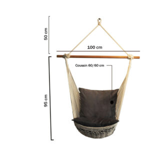 Chaise suspendue macramé fait main