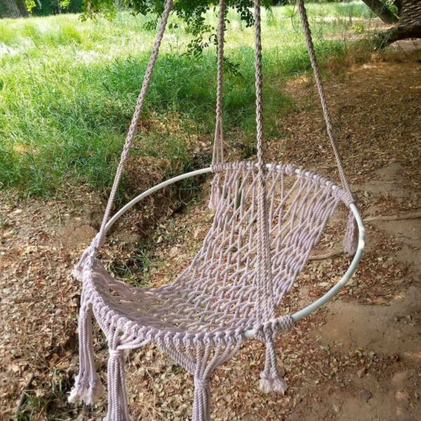 fauteuil suspendu fait main fond