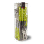 Abert Coffret de 24 couverts de table LILIUM - vert