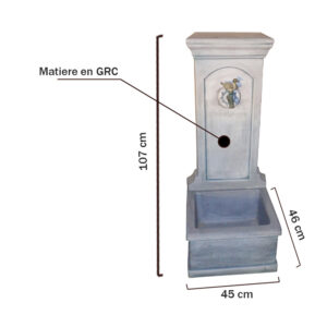 Fontaine de jardin murale en GRC Ref FM05