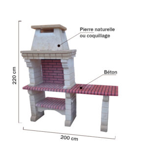 Barbecue fixe avec plan de travail BFPL10