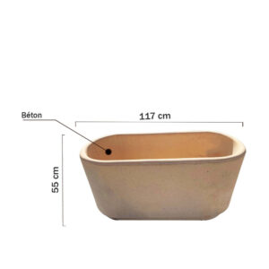 Bac a fleur extérieur en béton armé Ref GB11