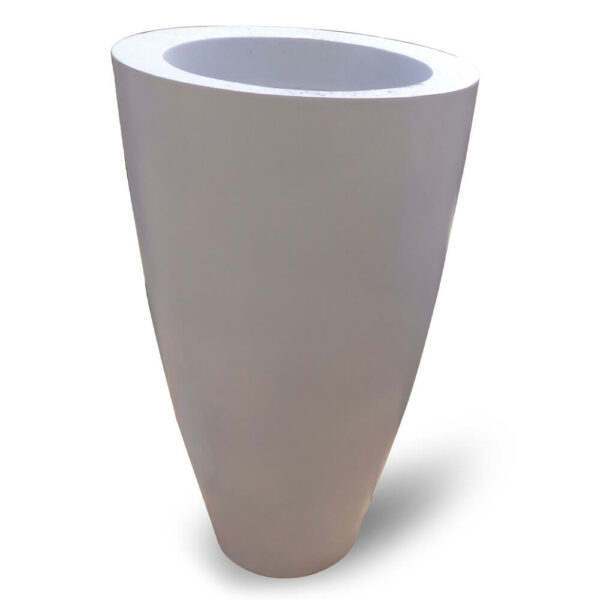 Cache pot conique en béton GRC Ref CP003