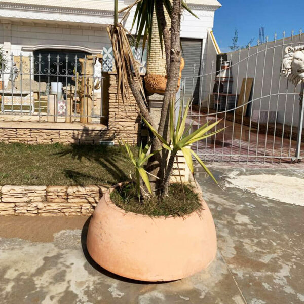 Pot de fleur en beton armé pour exterieur BF039 couv