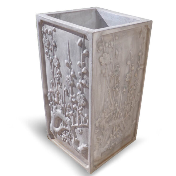 Pot de fleur extérieur en béton avec motif PE07