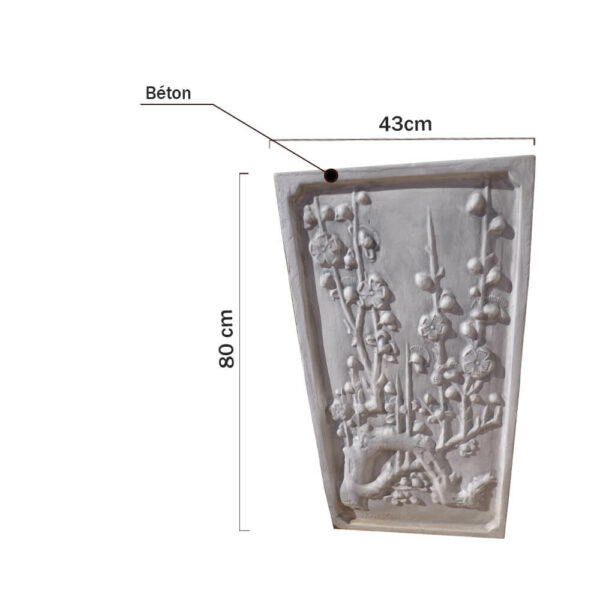 Pot de fleur extérieur en béton avec motif PE07 dime