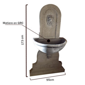 Grande fontaine murale en béton FM13