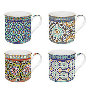 Coffret 4 mugs en porcelaine 300 ml ARABIAN