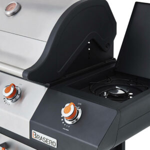 Barbecue à Gaz BRASERO Emma Inox 3 Feux