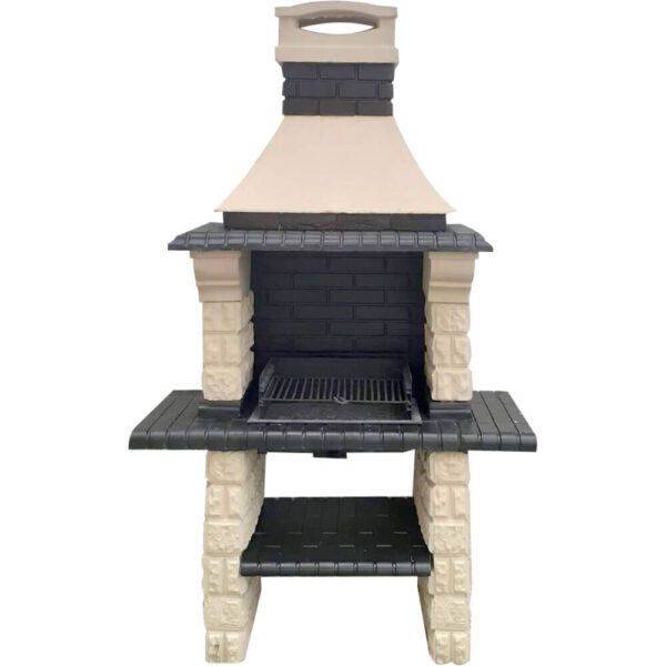 Barbecue en béton avec cheminée