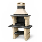 Barbecue en béton avec cheminée BPCR12