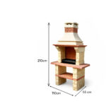 Barbecue en béton avec cheminée BPCR12 dim