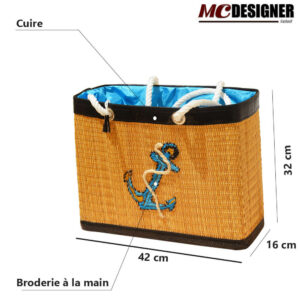 Sac de plage grande taille en smar motif ancre