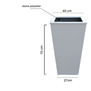 Bac a fleurs en résine polyester 70cm IRIS