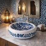 Vasque a poser ronde en céramique VPC45B couv