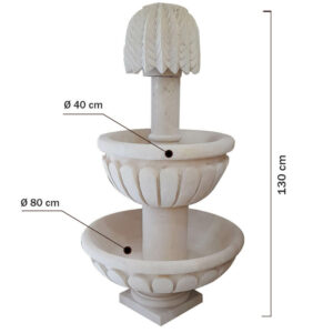 fontaine en pierre modèle palmier FPP01