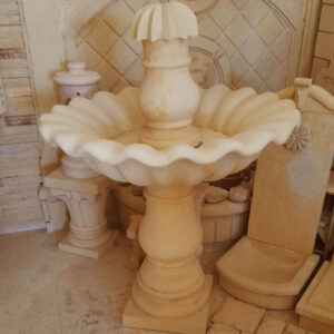 fontaine en pierre naturelle modèle fleure FPF02