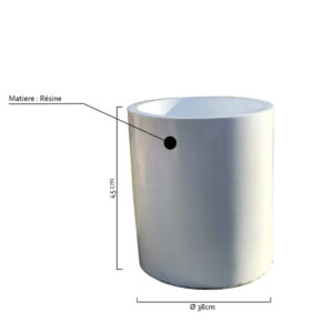 Vasque a poser en résine ovale – VR01