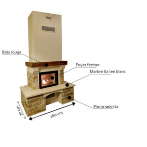 Cheminée a bois foyer fermé – CBF02