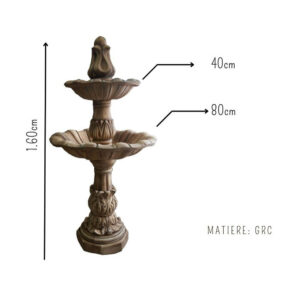 Fontaine centrale de jardin en GRC – FJ14