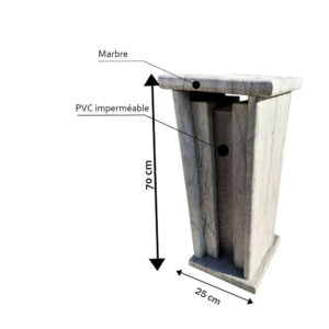 Borne d’éclairage de jardin en marbre BL10