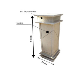 Borne d’éclairage extérieur en marbre BL09
