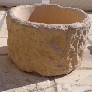 Bac a fleur rond en béton pour extérieur – BF008