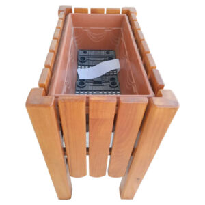 Cache pot de fleur en bois Benz Réf CPB90