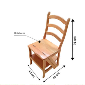 Chaise escabeau en bois Blenz CH015